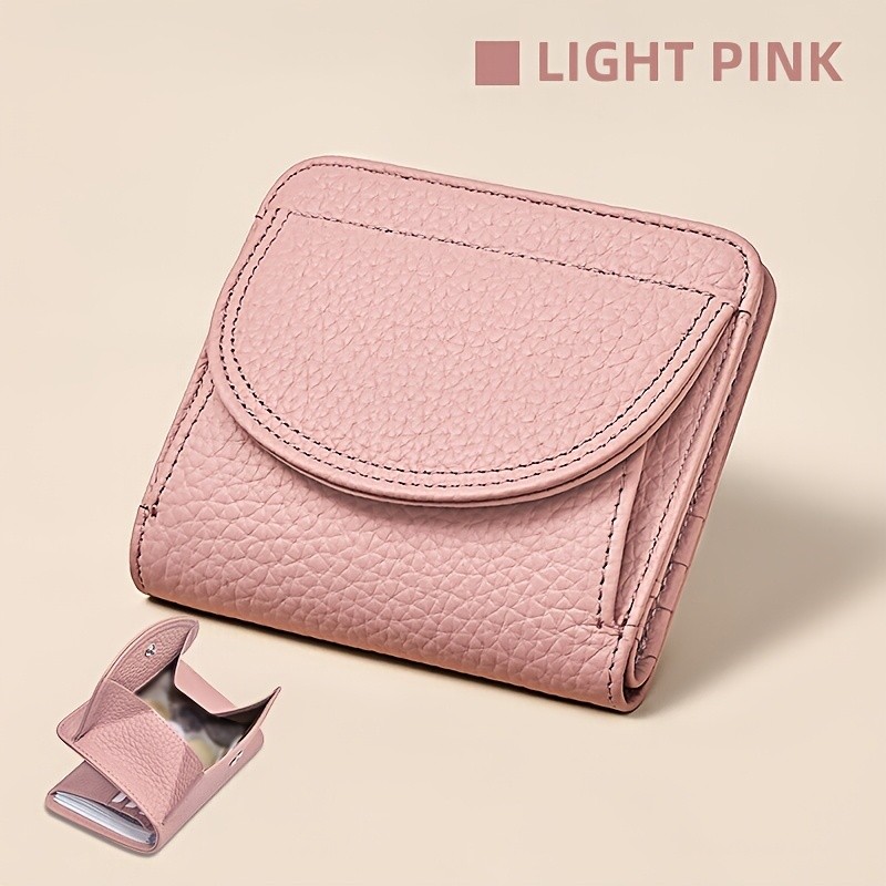 BANYANU Womens Genuine Leather Mini Wallet Set  Vintage 6-Card Holder + Coin Purse with Snap Closure