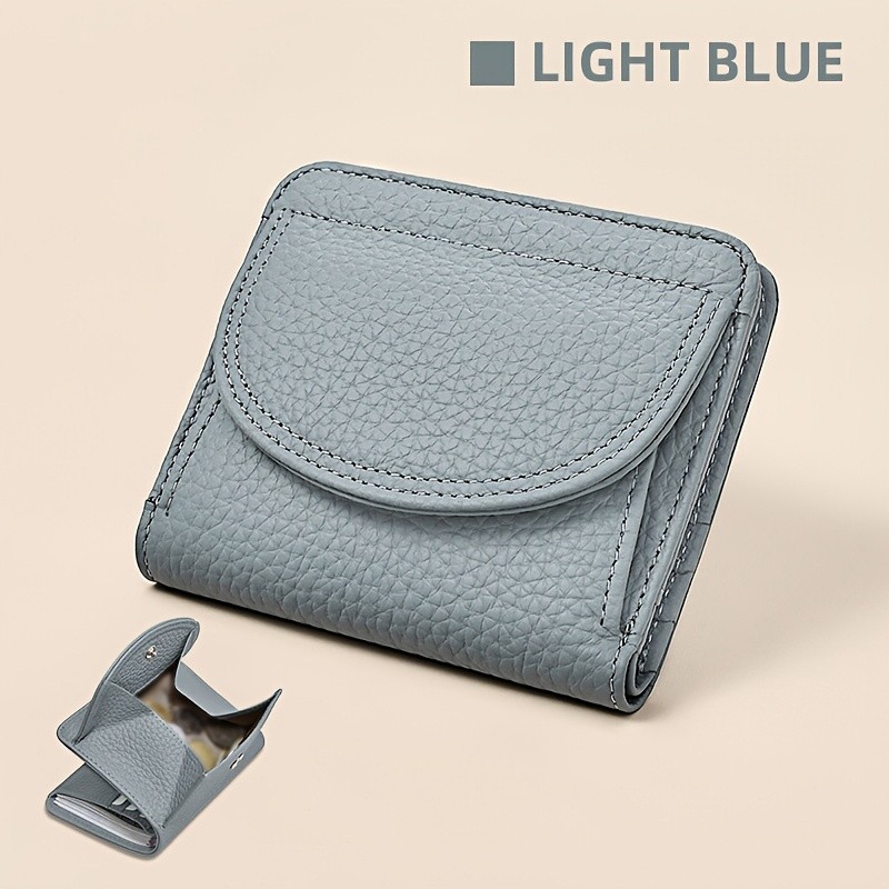 BANYANU Womens Genuine Leather Mini Wallet Set  Vintage 6-Card Holder + Coin Purse with Snap Closure