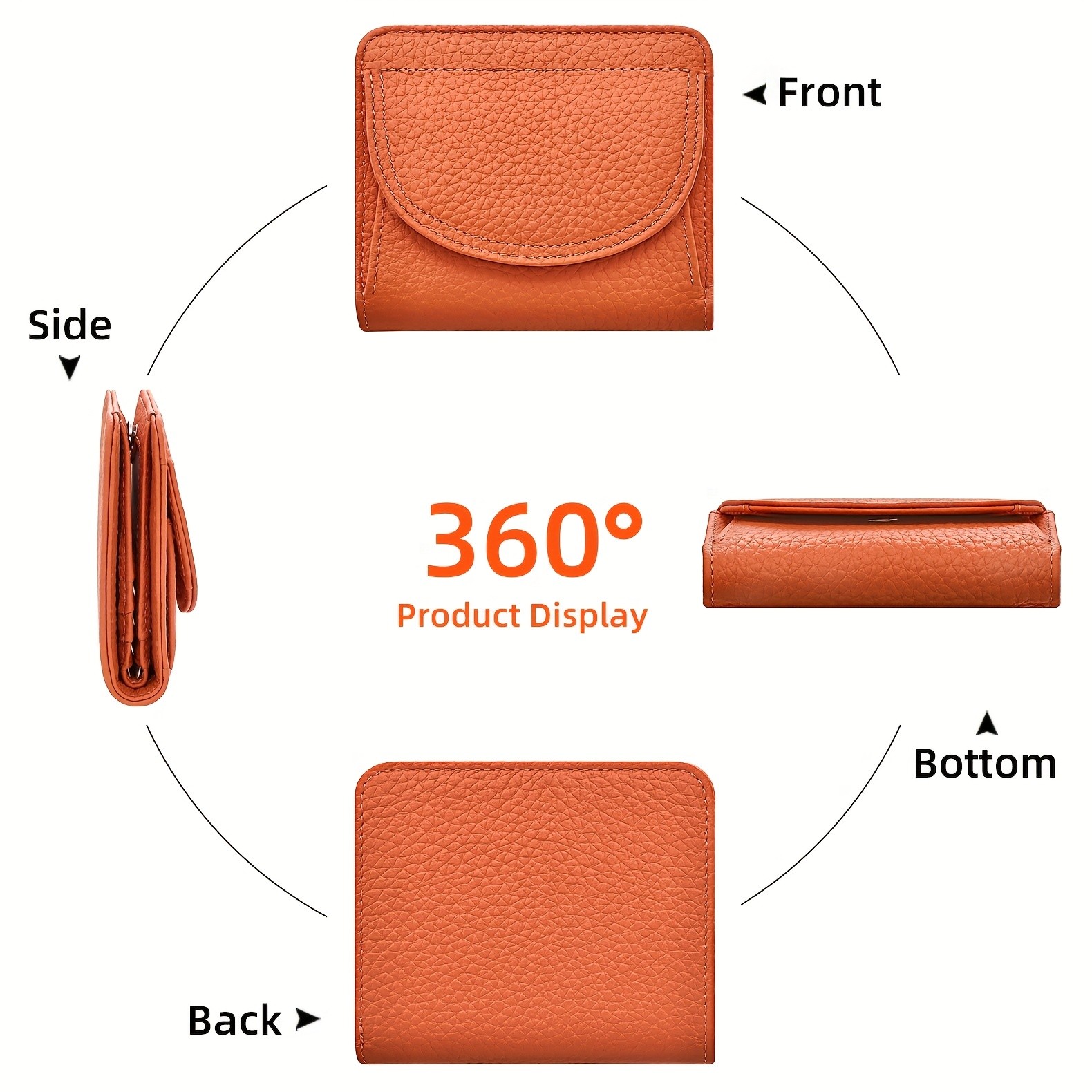 BANYANU Womens Genuine Leather Mini Wallet Set  Vintage 6-Card Holder + Coin Purse with Snap Closure