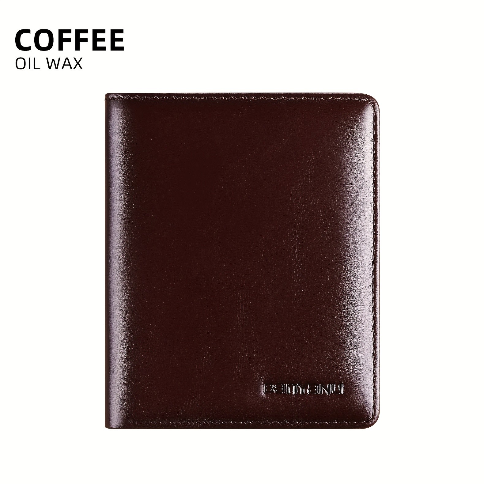 BANYANU Vintage Genuine Leather Mens Wallet Slim Top-Layer Cowhide with Multi-Card Holder & Secure Snap Closure