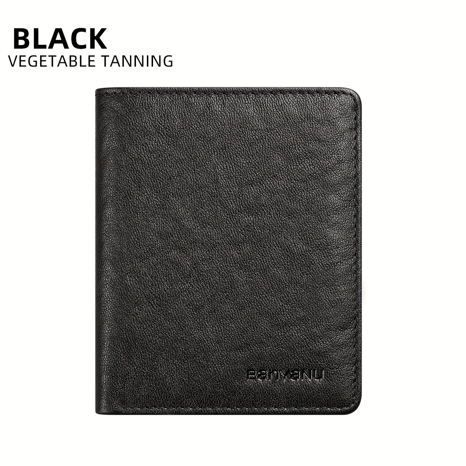BANYANU Vintage Genuine Leather Mens Wallet Slim Top-Layer Cowhide with Multi-Card Holder & Secure Snap Closure