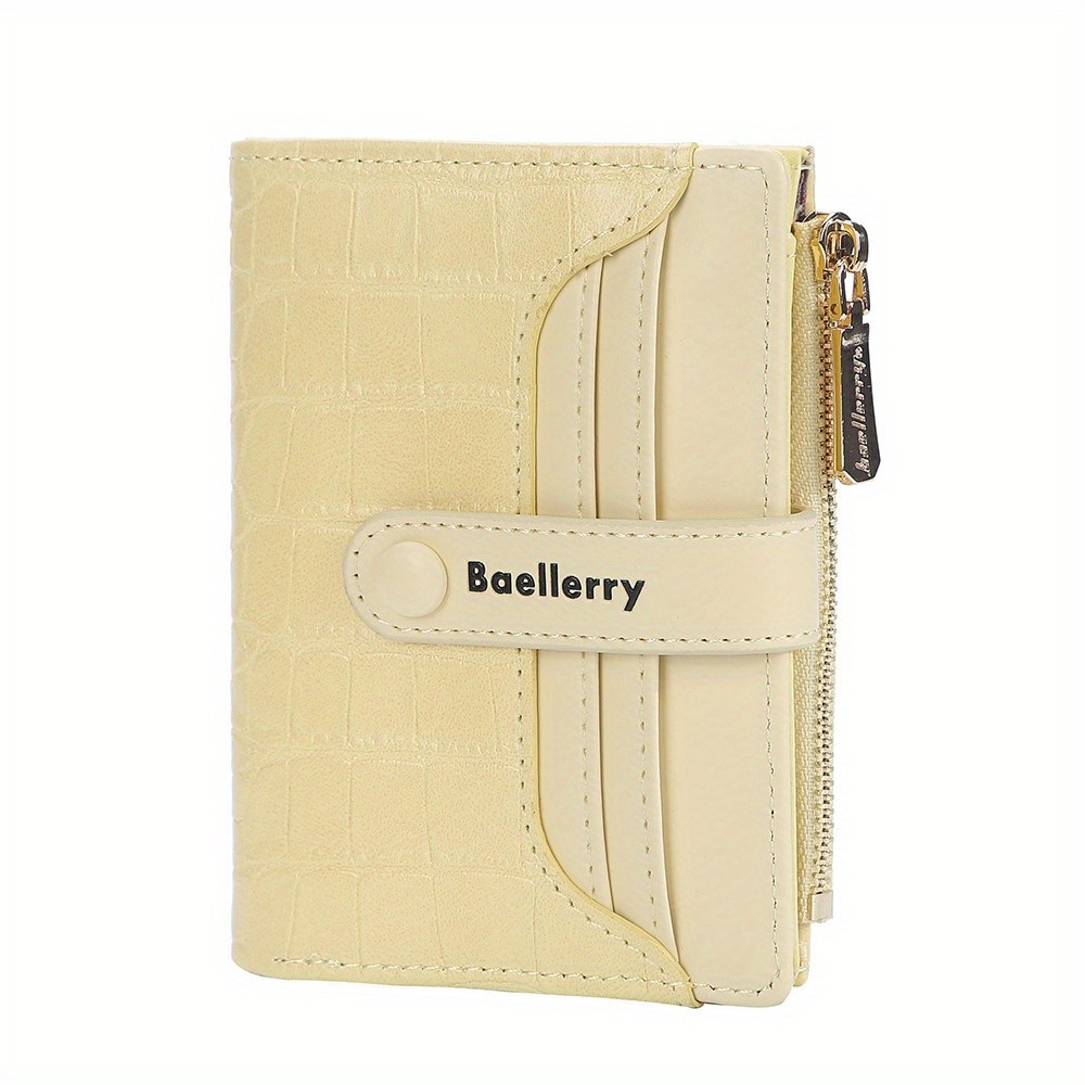 BAELLERRY Womens 2023 Short Wallet  Buckle Sanded Mini Purse with Coin Holder (Carteras)