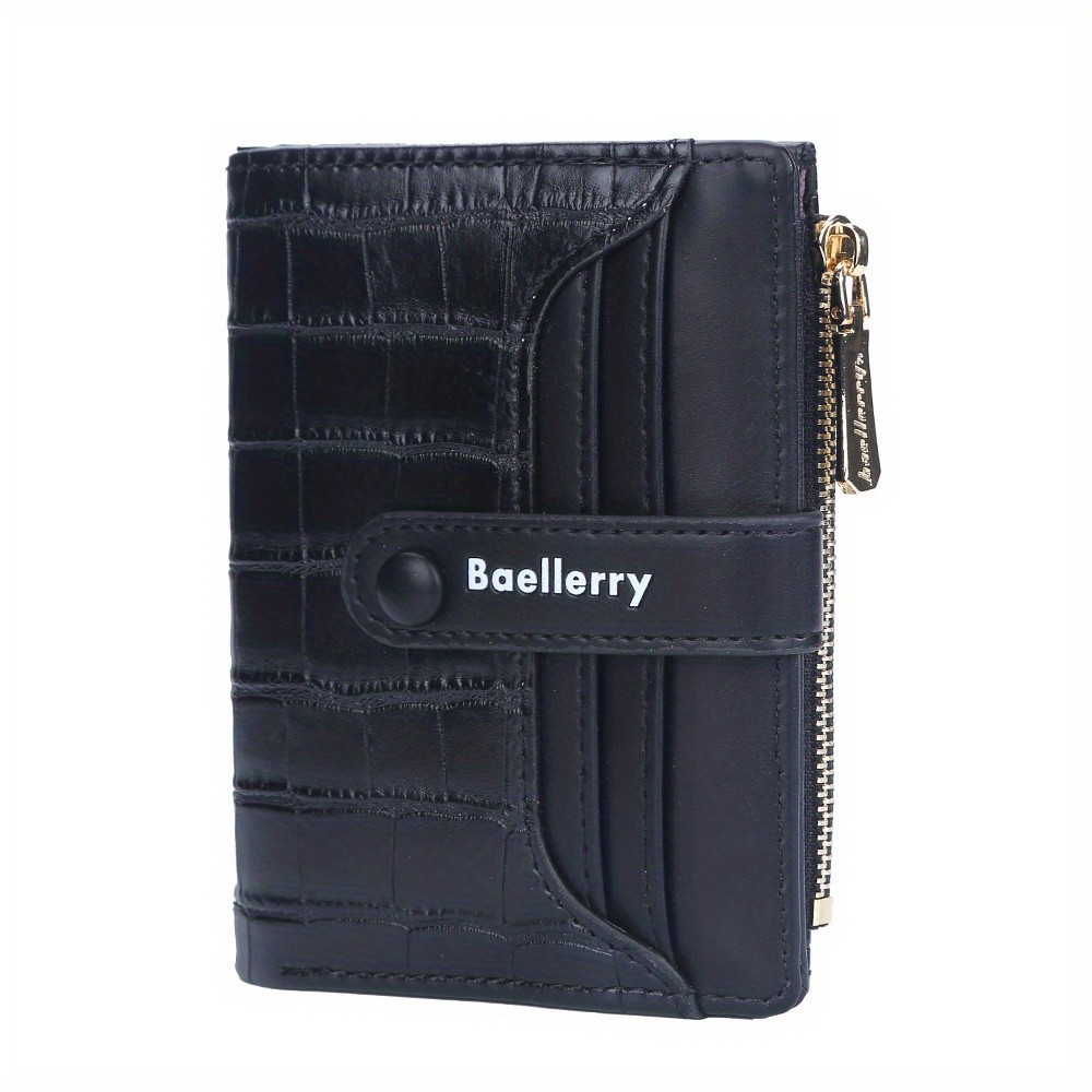 BAELLERRY Womens 2023 Short Wallet  Buckle Sanded Mini Purse with Coin Holder (Carteras)