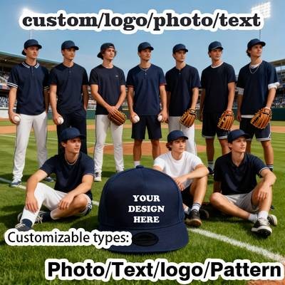 10pcs Customizable Flat Brim Baseball Caps Durable Polyester Snapbacks for Teams, Events & Branding