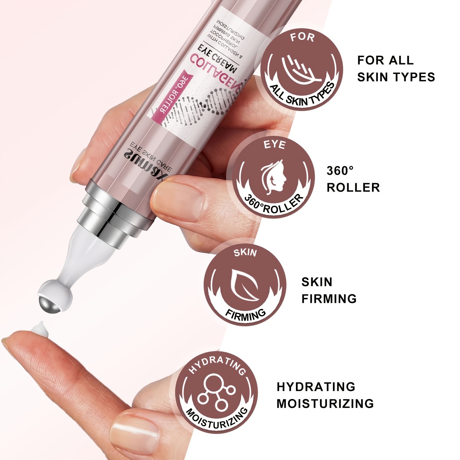 SUMAX Collagen Eye Cream  Retinol + Collagen Firming Treatment with 360 Massage Applicator