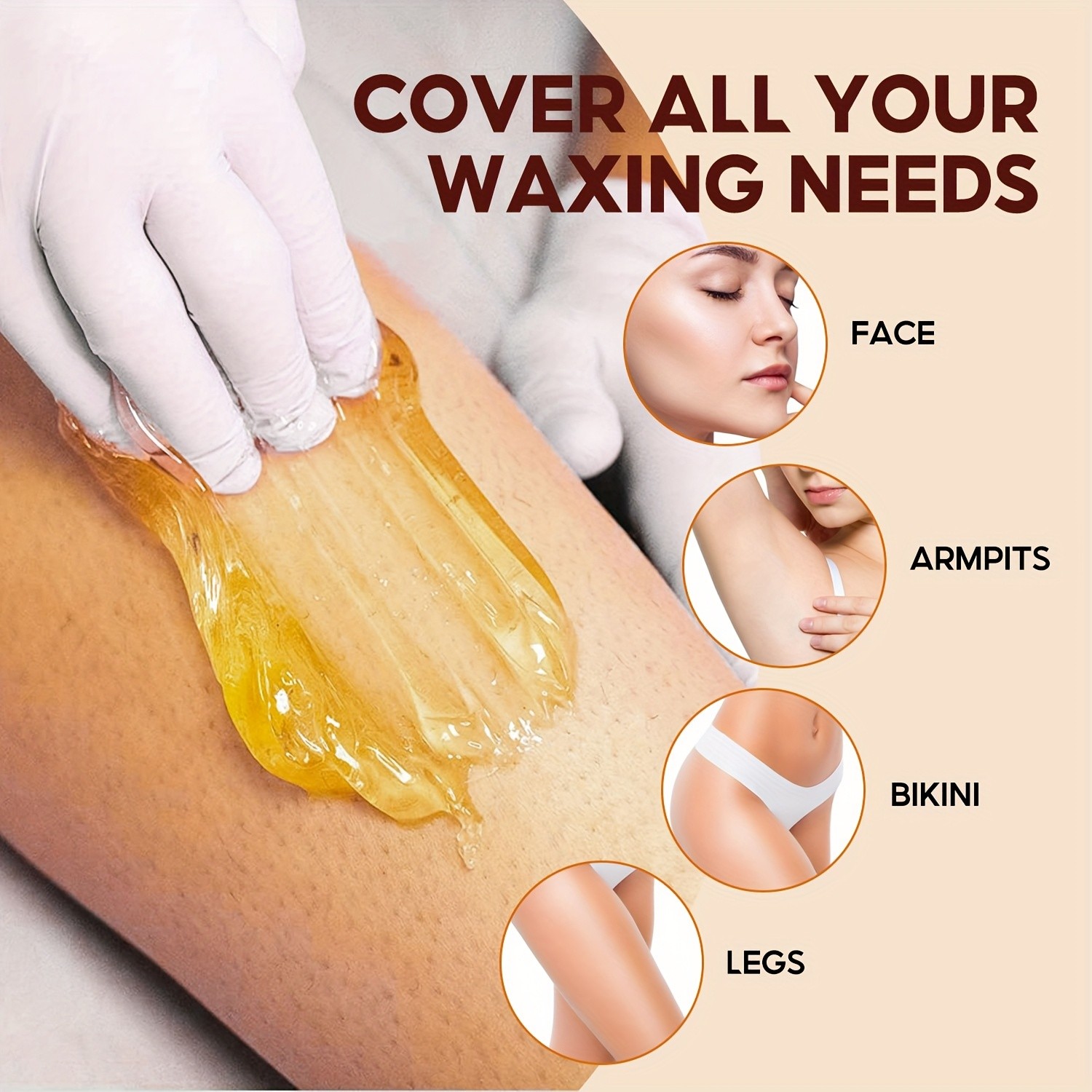 SUMAX Lemon & Honey Hair Removal Wax  Gentle 50g Formula with Plant-Based Squalane for Face & Body