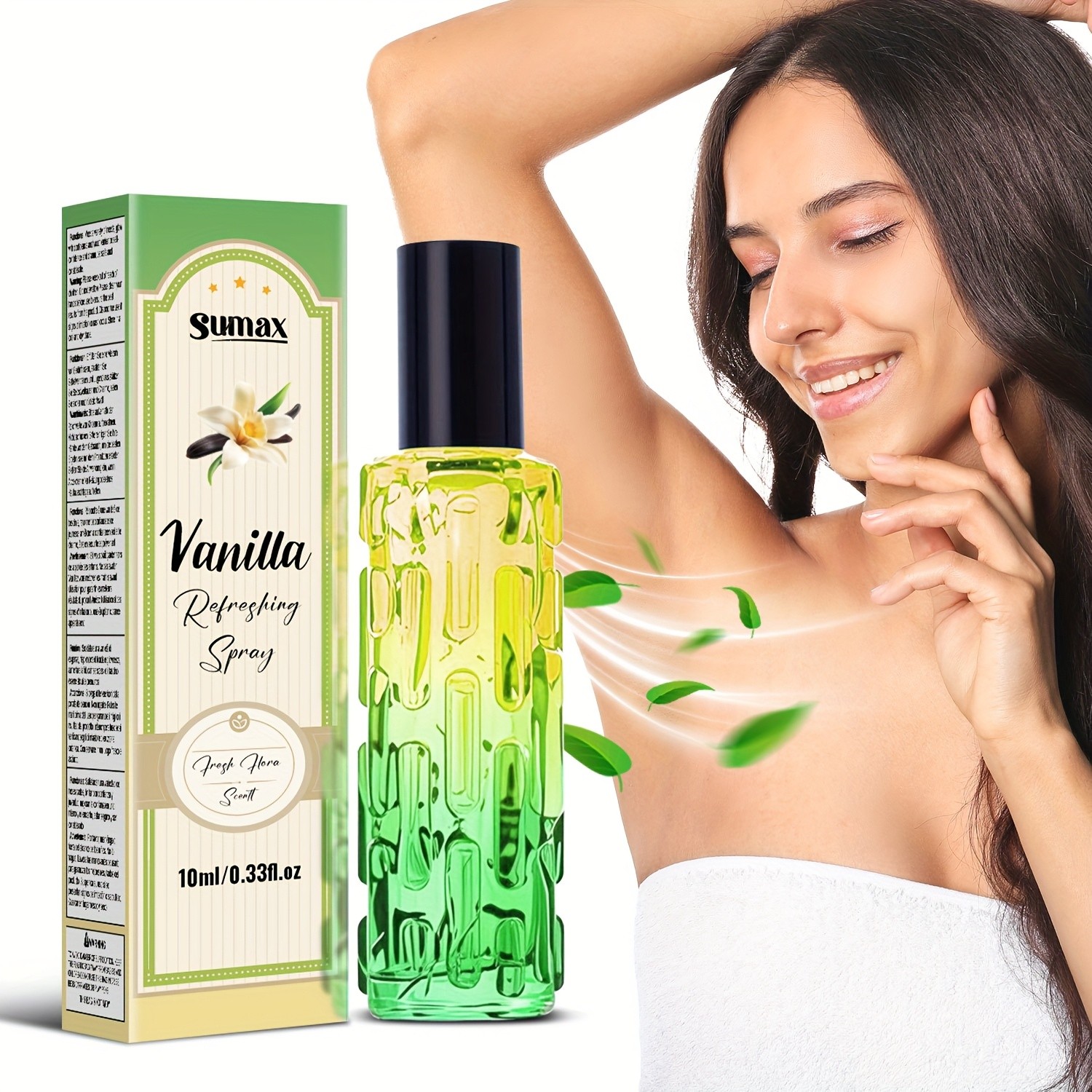 SUMAX Vanilla Deodorant Spray  Alcohol-Free Body Odor Control with Natural Vanilla Fragrance