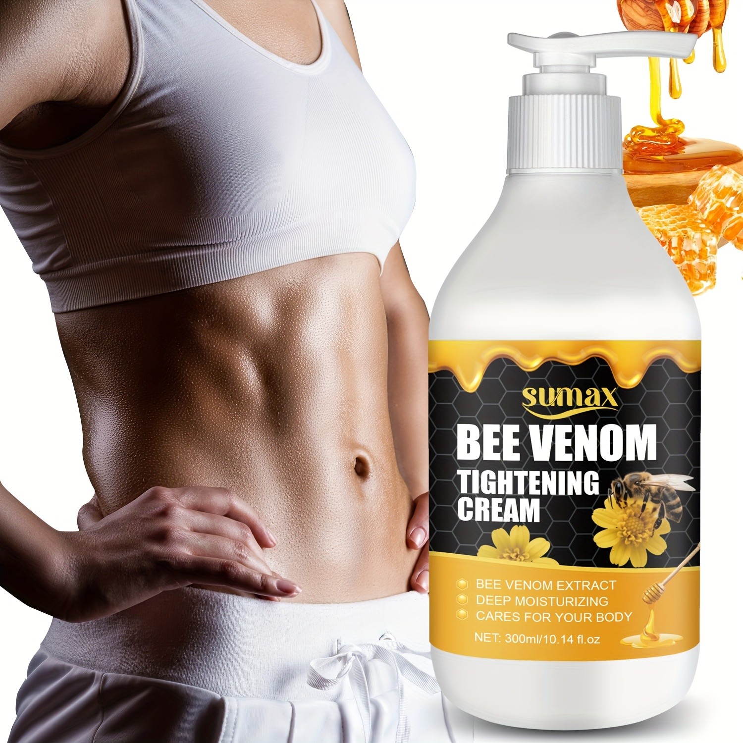 SUMAX Bee Venom Firming Cream 300ml Moisturizing Body Lotion for Firm, Smooth & Sculpted Skin