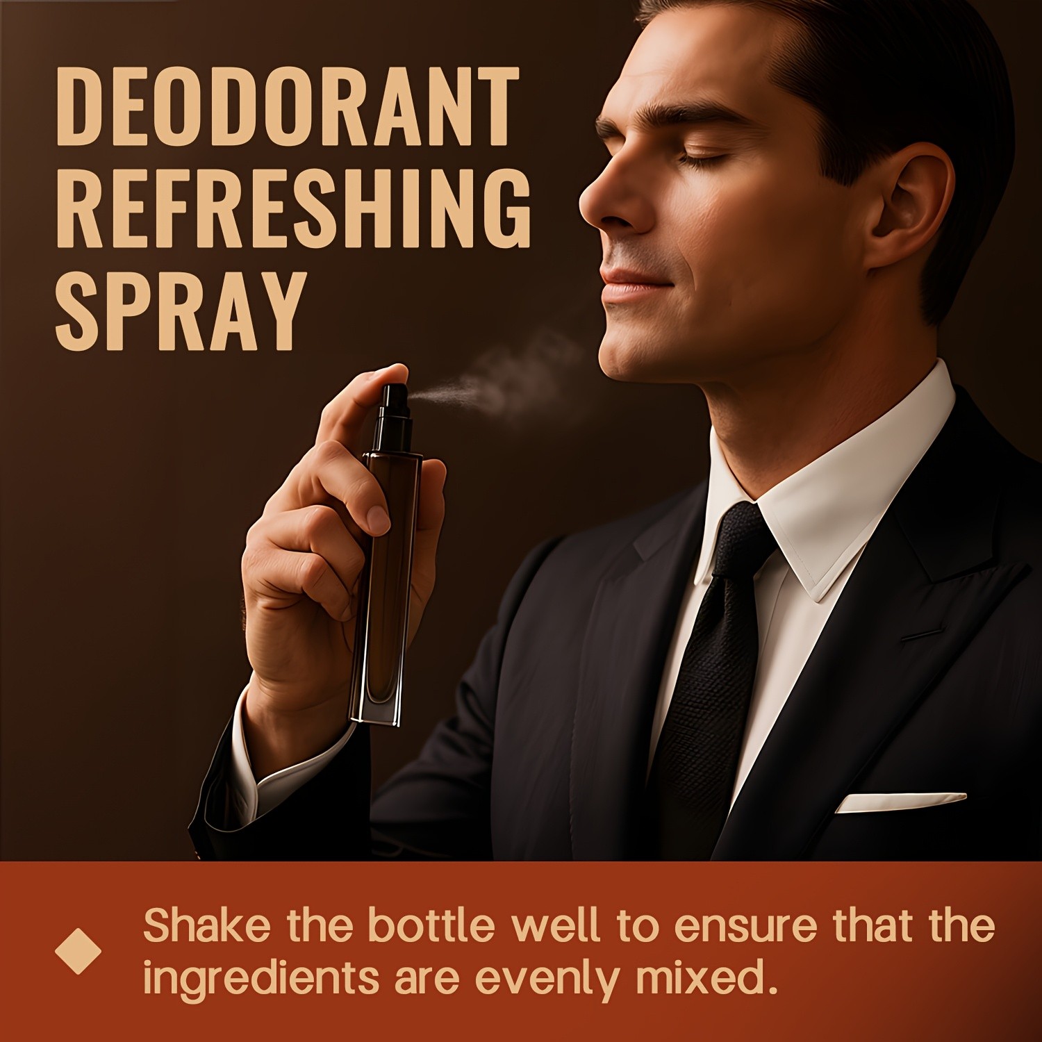 SUMAX Mens Classic Sandalwood Deodorant Spray  Alcohol-Free, 48-Hour Freshness in a Portable 10ml Bottle