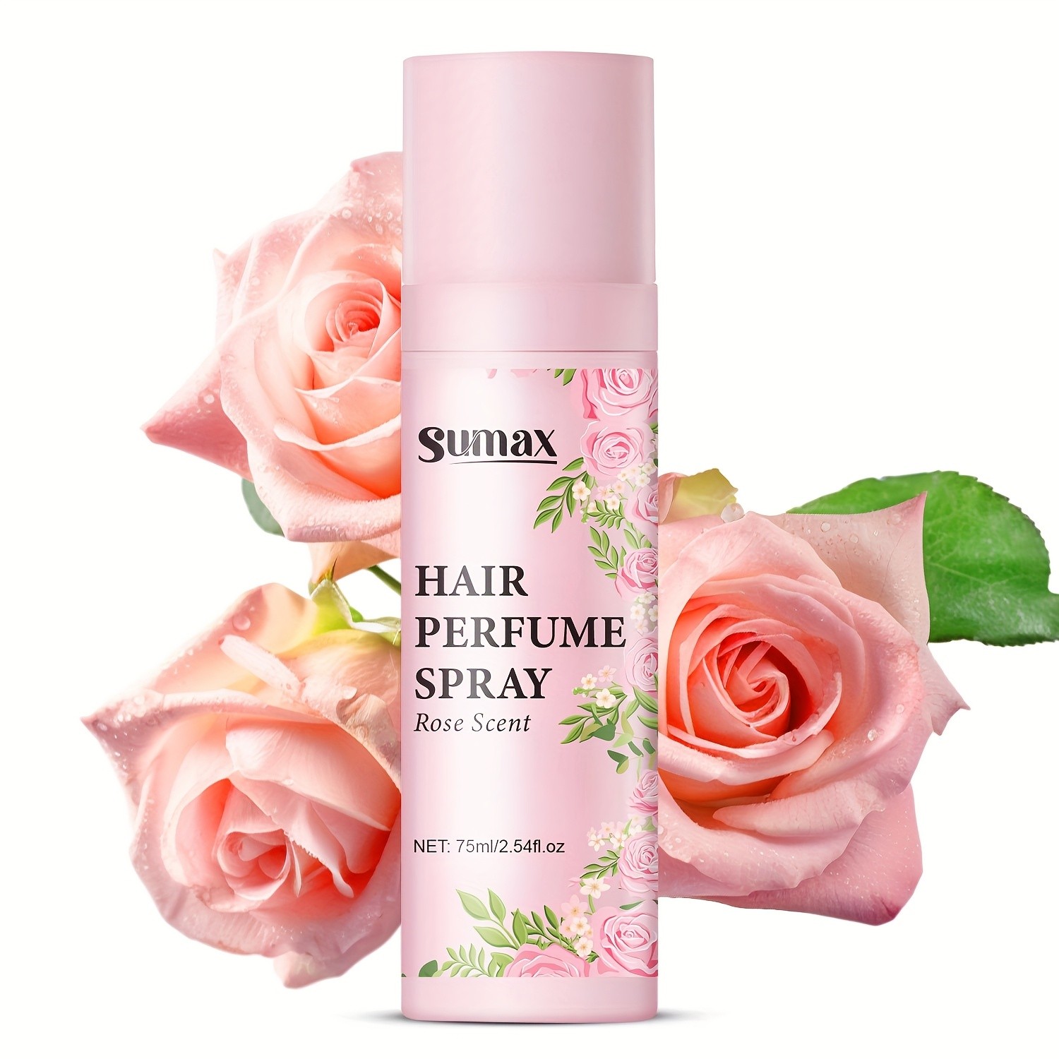 SUMAX Rose Hair Perfume Spray  75ml Long-Lasting Floral Mist for Hair & Body with Plant-Based Squalane