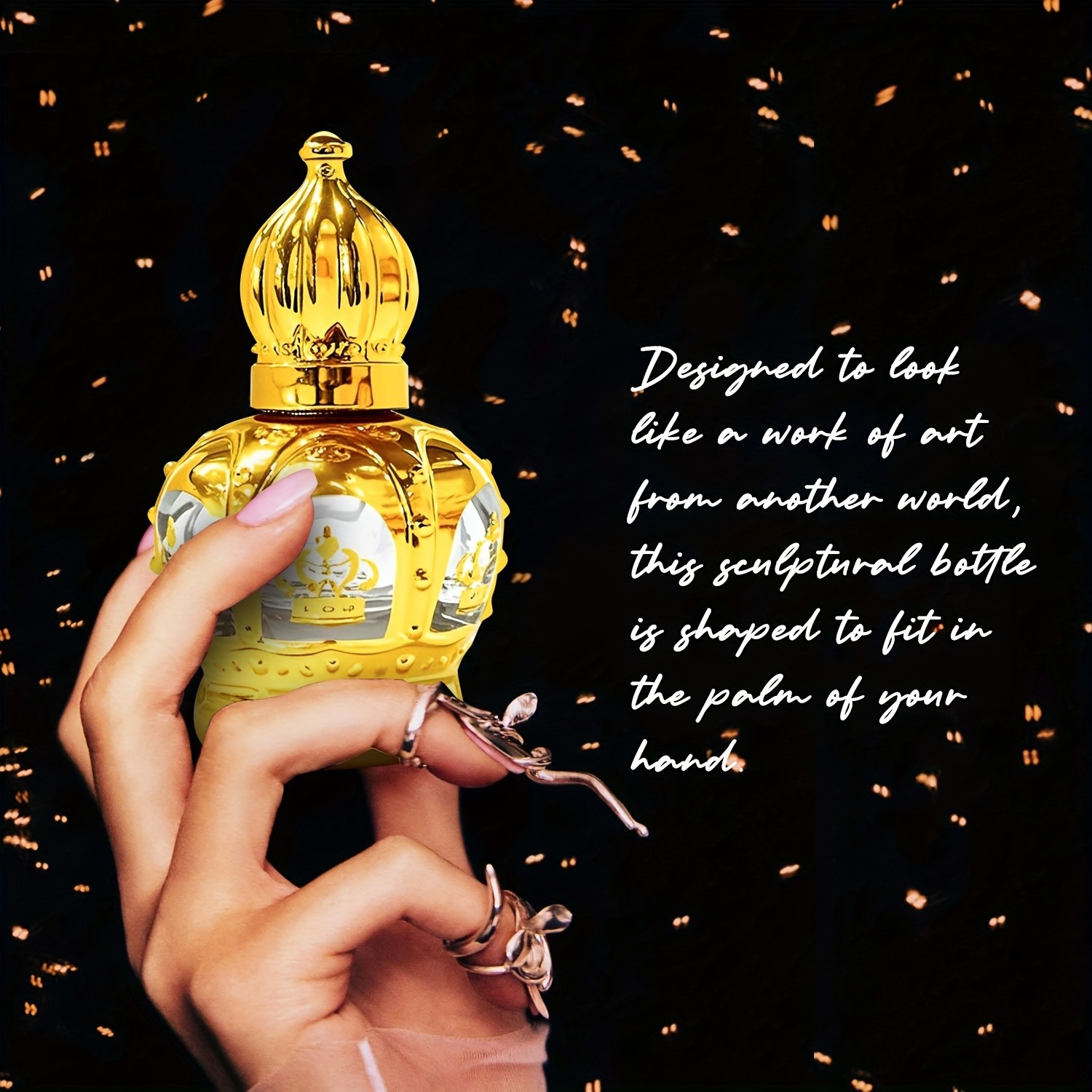 SUMAX Luxury Golden Crown Perfume Roller Ball  Alcohol-Free Long-Lasting Royal Fragrance Oil with Gift Box