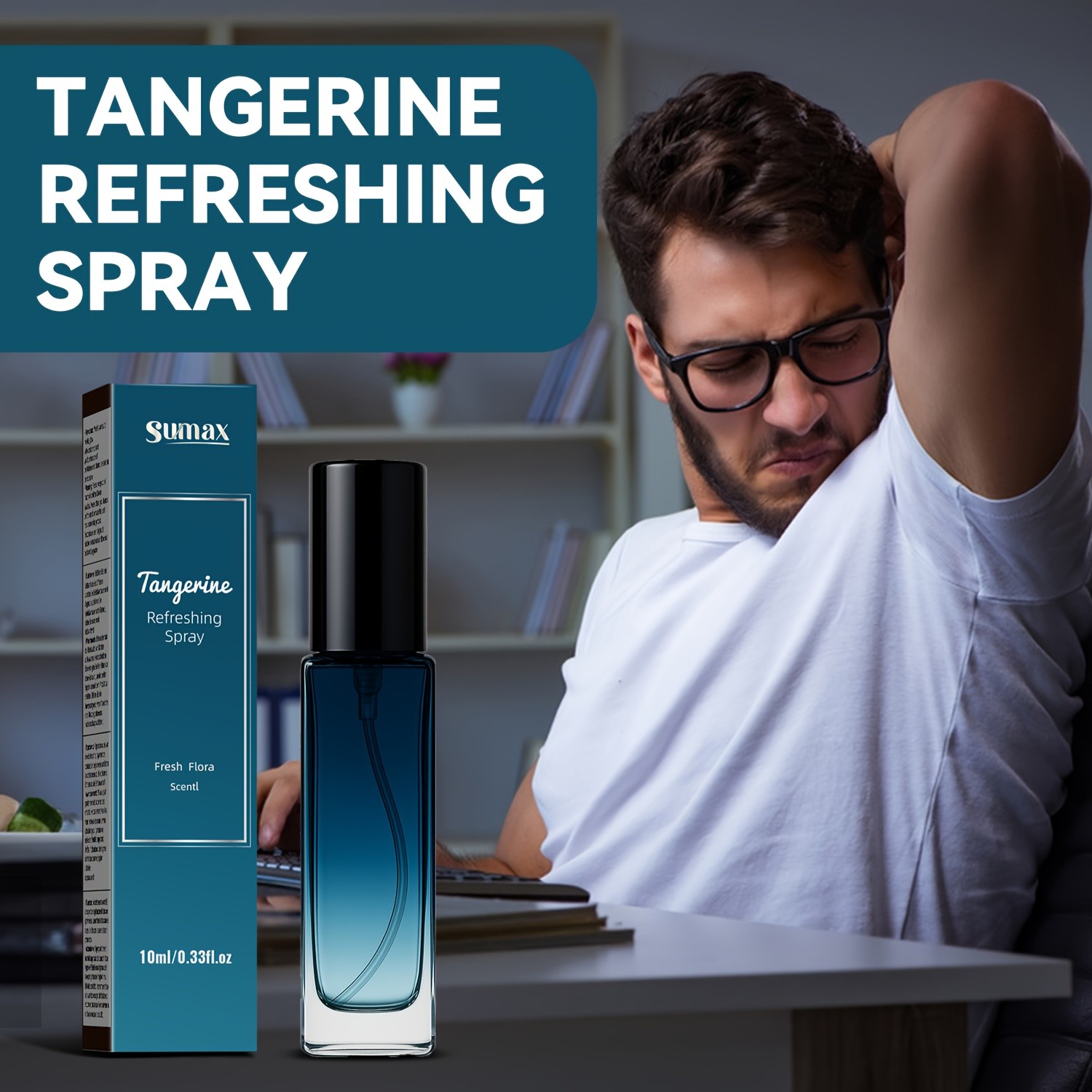 SUMAX Mens & Womens Citrus Deodorizing Fragrance Spray  Long-Lasting Fresh Citrus Aroma in a Sleek Travel Bottle