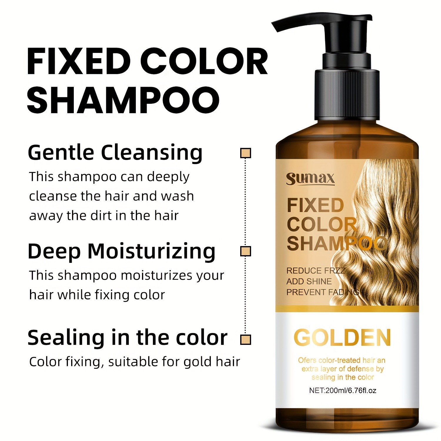 SUMAX Blonde Fixed Color Shampoo 200ml Long-Lasting Color Protection & Nourishing Care for Dyed Blonde Hair