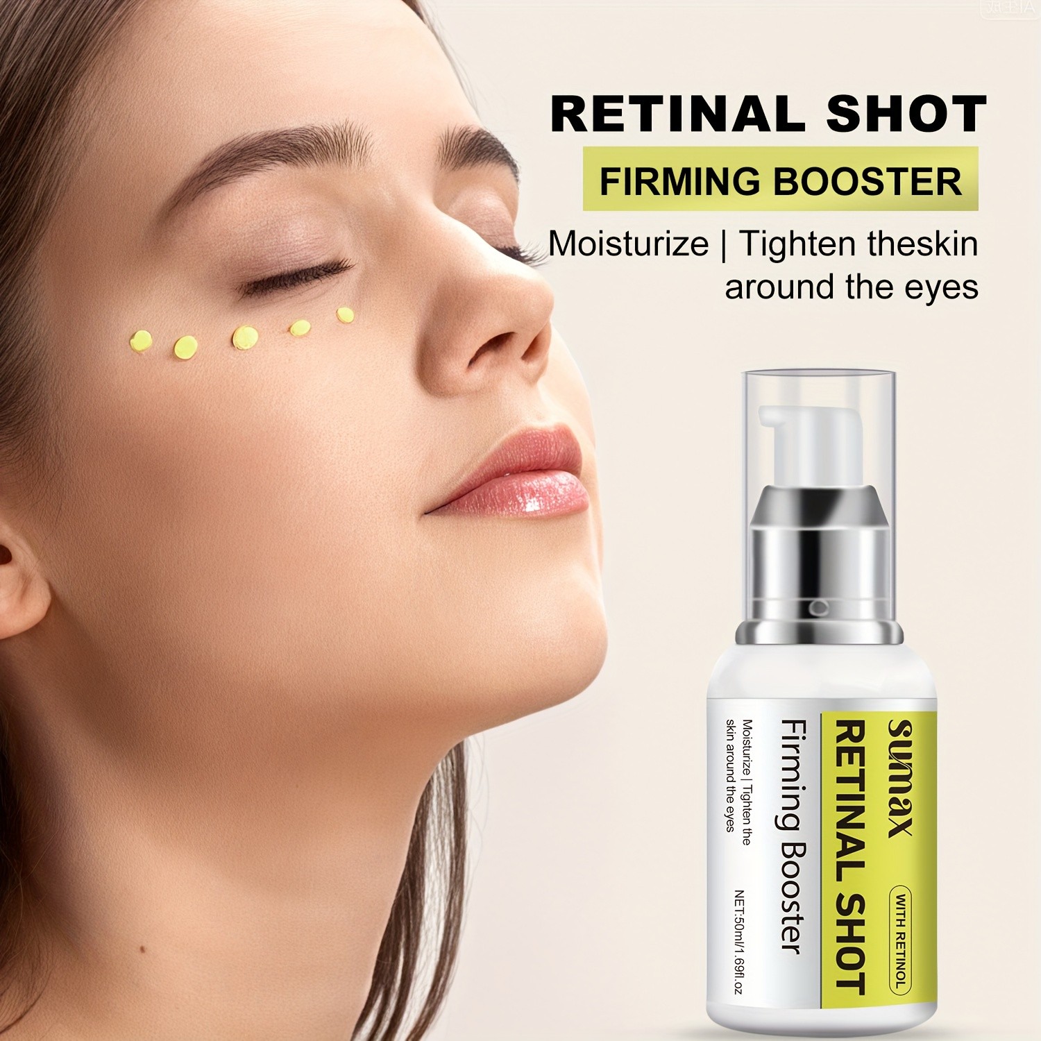 SUMAX Retinol Eye Cream 50ml White Press Bottle, Hydrating & Moisturizing Eye & Face Serum for All Skin Types