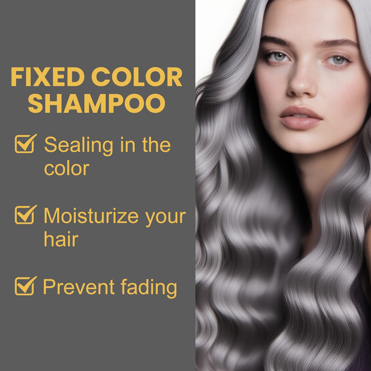 SUMAX 200ml Silvery Grey / Smoke Grey Color-Locking Shampoo  Long-Lasting Uniform Color + Hair Dye Formula