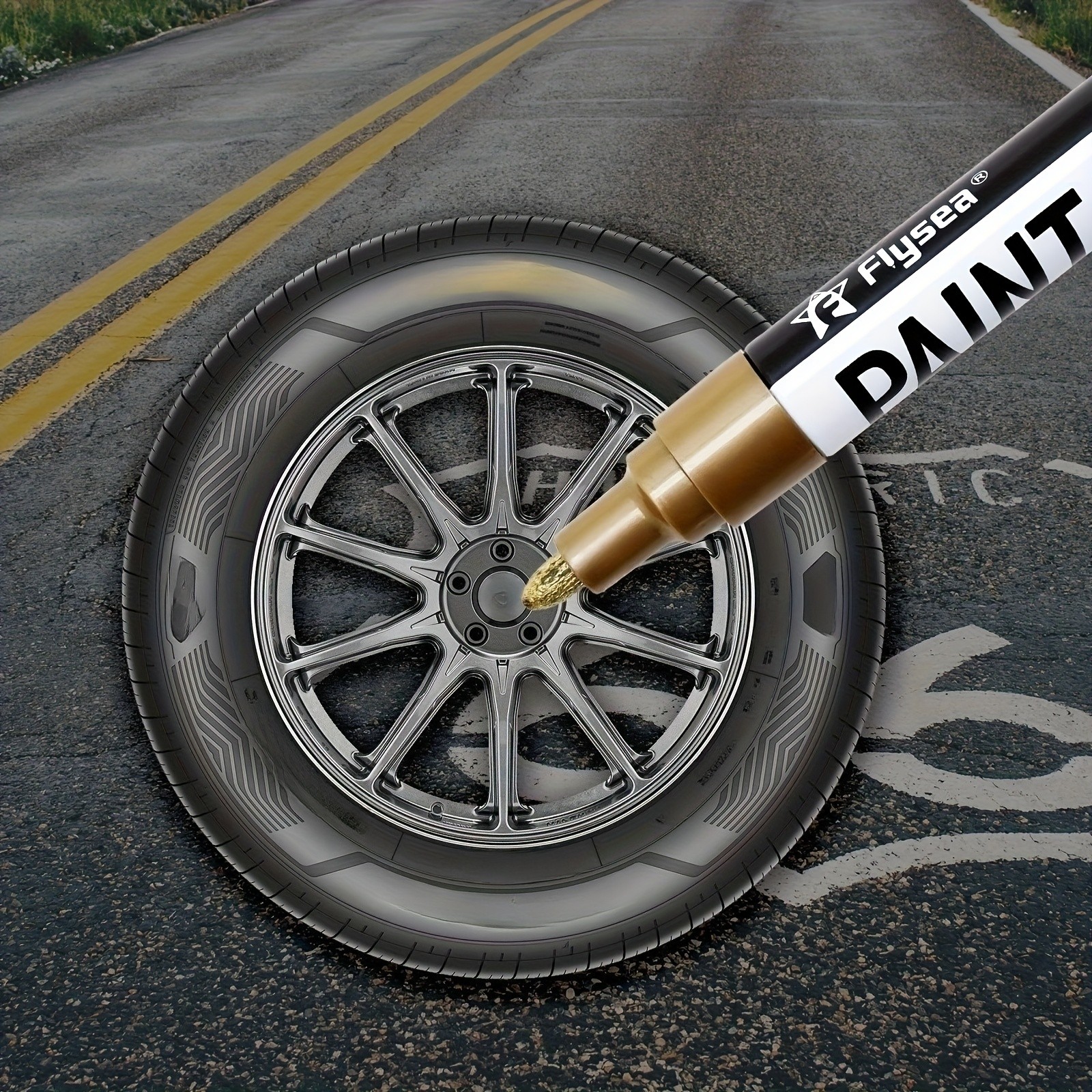 FLYSEA Paint Marker Pens Permanent, Quick-Dry Multi-Surface Painting Set for Rocks, Wood, Fabric, Plastic, Canvas, Glass & DIY Crafts