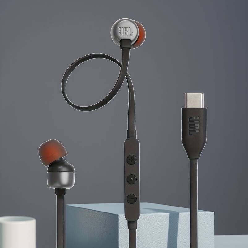 JBL TUNE310C Wired Type-C In-Ear Earphones Compact, Tangle-Free & Crystal-Clear Audio for Everyday Use