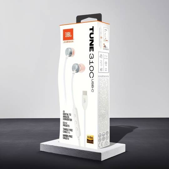 JBL TUNE310C Wired Type-C In-Ear Earphones Compact, Tangle-Free & Crystal-Clear Audio for Everyday Use