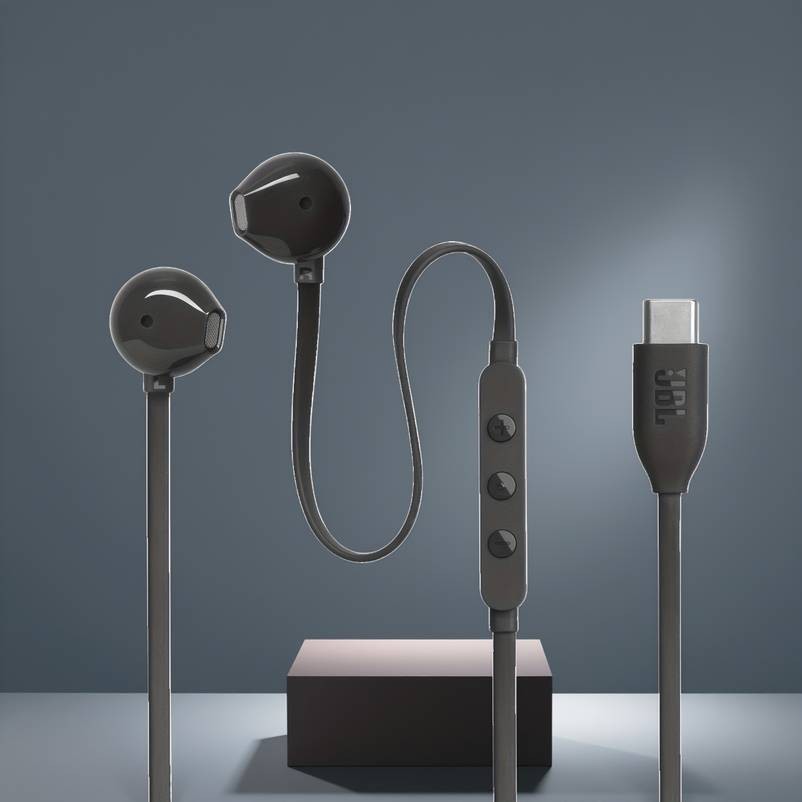 JBL TUNE305C Wireless-Inspired USB-C Headphones Noise Cancelling, Type-C Quick Charge & Sleek Orange Design