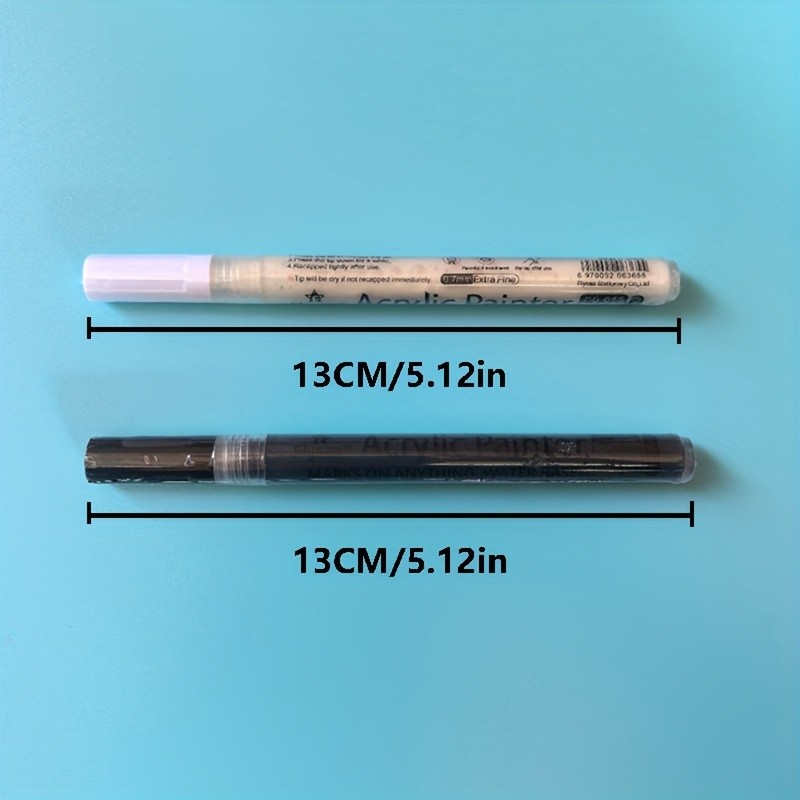 FLYSEA 6pcs Waterproof Water-Based Acrylic Paint Markers  Heavy-Duty Vibrant Paint Pens for Rock, Ceramic, Glass, Wood & Plastic