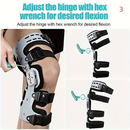 NEENCA Adjustable Knee Brace  Professional ACL, MCL, PCL Support with Unloading ROM Hinge Fixator