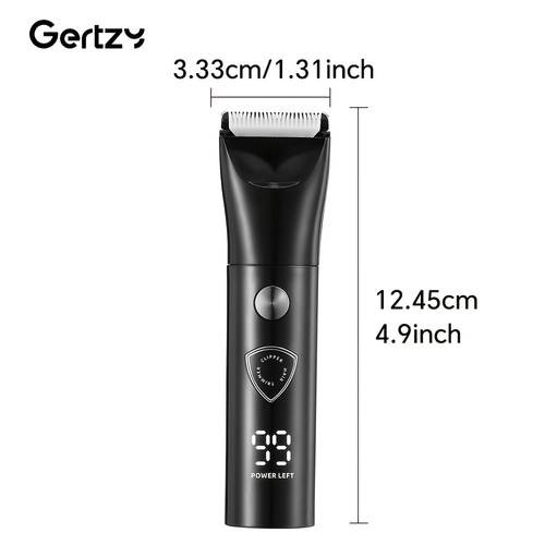 GERTZY Mens Electric Body Trimmer Set  Full Grooming Kit with Ceramic Blades, Nose Trimmer, Hair Clipper & USB Charging