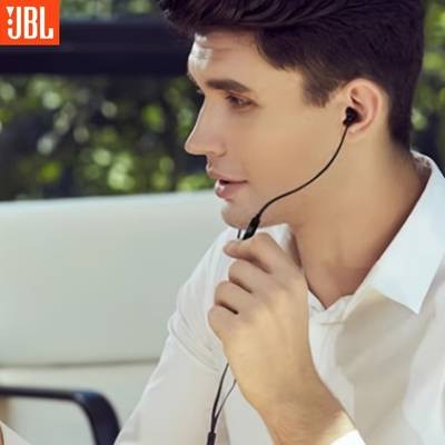 JBL T110 Wired Headphones Lightweight In-Ear Earphones with Clear Sound, Push-Button Control & Tangle-Free Cable