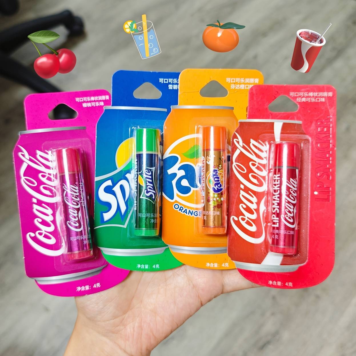 LiP SMACKER 4-Pack Lip Balm Soft, Hydrated Lips Anytime Perfect for E