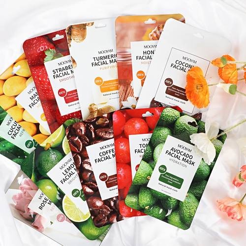 11pcs MOOYAM Fruit Facial Mask Set Fresh Fruit Glow for Your Skin Perfect for At-Ho