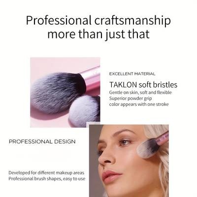 Real Techniques Upgraded Face Makeup Brush Set 418 Everyday Pro-Looking Makeup Made Easy