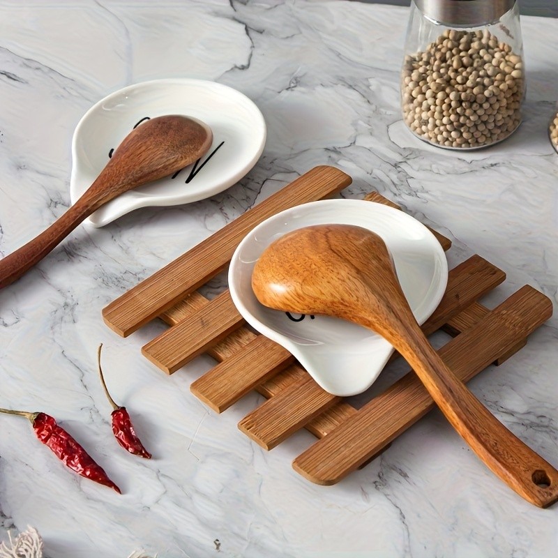 YUMIPLUS Ceramic Spoon Rest  10.92cm Round Minimalist Spoon Holder for Kitchen, Home & Outdoor Use