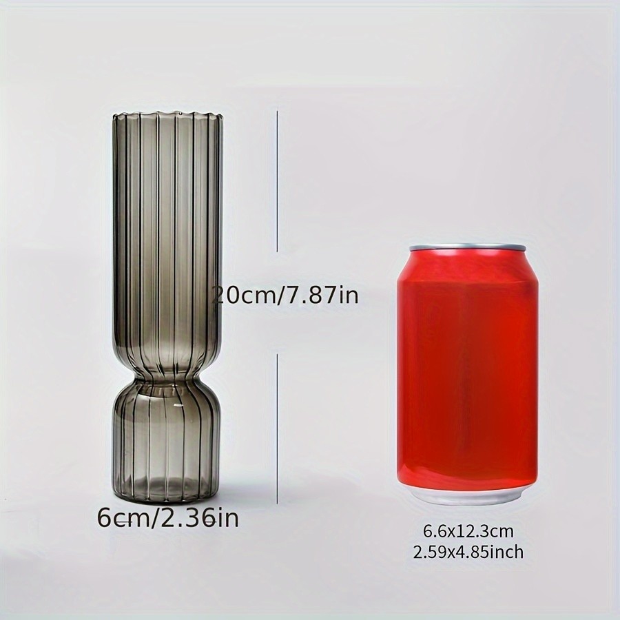 YUMIPLUS Streak Glass Hydroponic Vase  Decorative Flower & Plant Pot for Home, Windows, Parties & Events