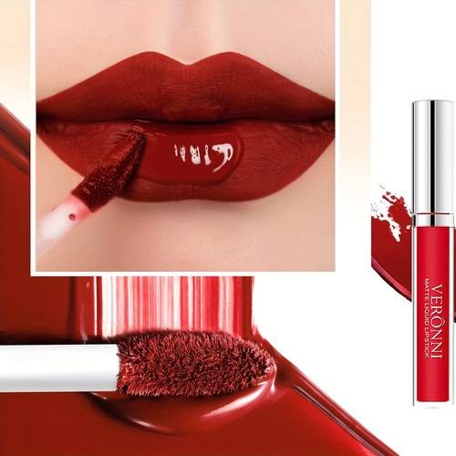 VERONNI 12 Set of Lip Glaze Lipstick  Non-Fading Matte Colour for Every Mood