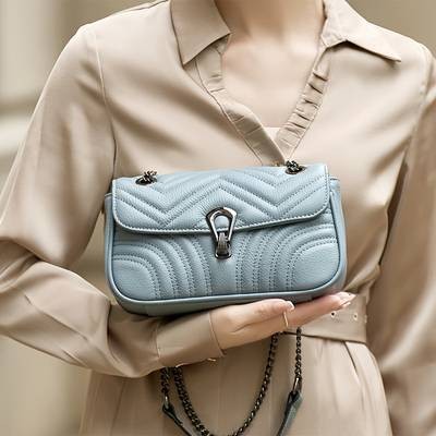 ZOOLER Vintage Genuine Leather Shoulder Bag for Women Classic Striped Holiday-Ready Handbag