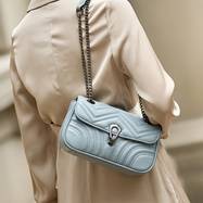 ZOOLER Vintage Genuine Leather Shoulder Bag for Women Classic Striped Holiday-Ready Handbag