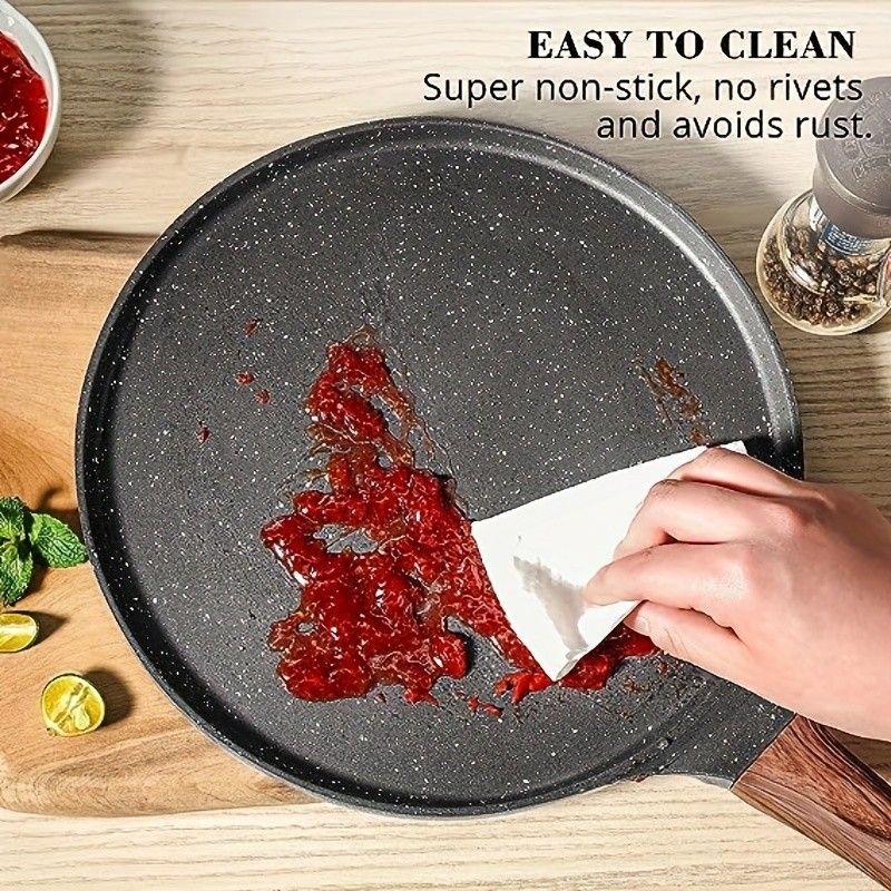 YUMIPLUS 10-Inch Nonstick Crepe Pan  Swiss Granite Coated Dosa & Pancake Skillet