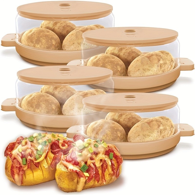 YUMIPLUS Microwave Potato & Bacon Baking Box Compact Home Baking Helper Tool