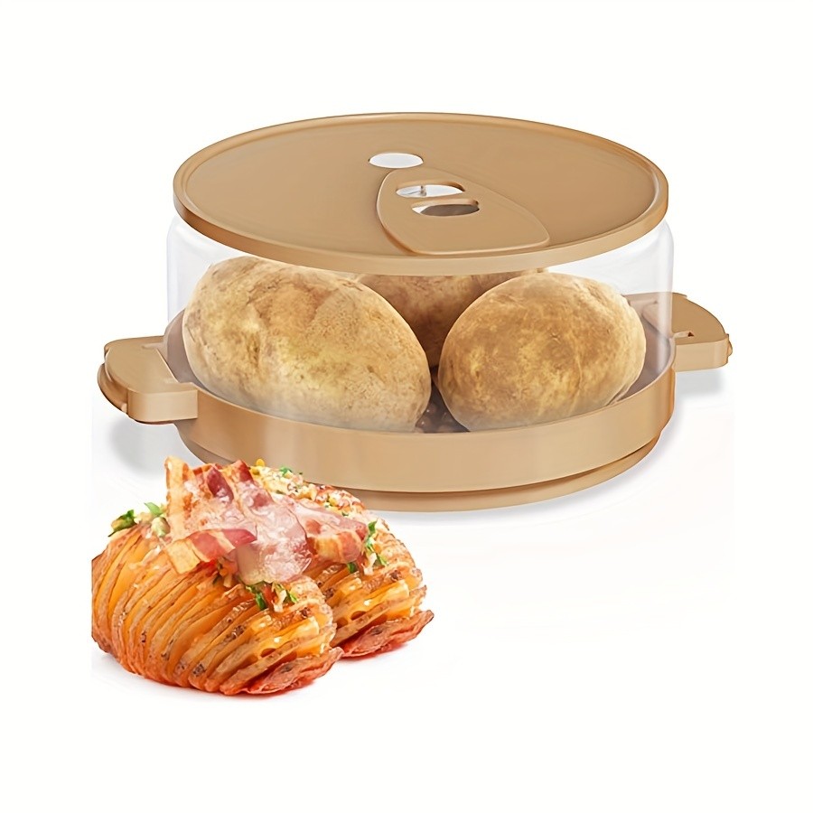 YUMIPLUS Microwave Potato & Bacon Baking Box Compact Home Baking Helper Tool