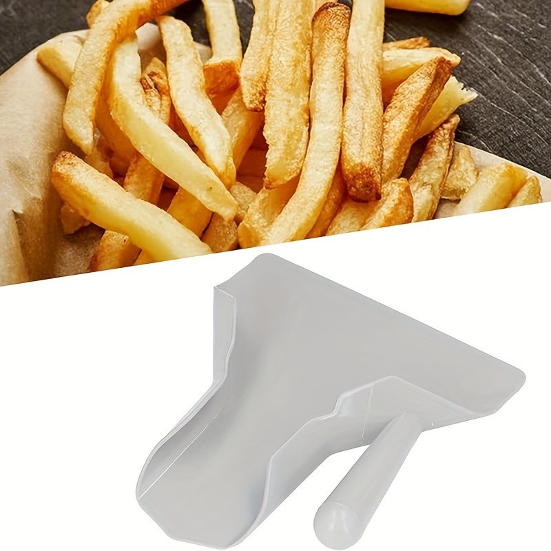 YUMIPLUS Durable Plastic French Fry & Popcorn Server  Easy-Grip Snack Scoop for Home & Restaurant Use