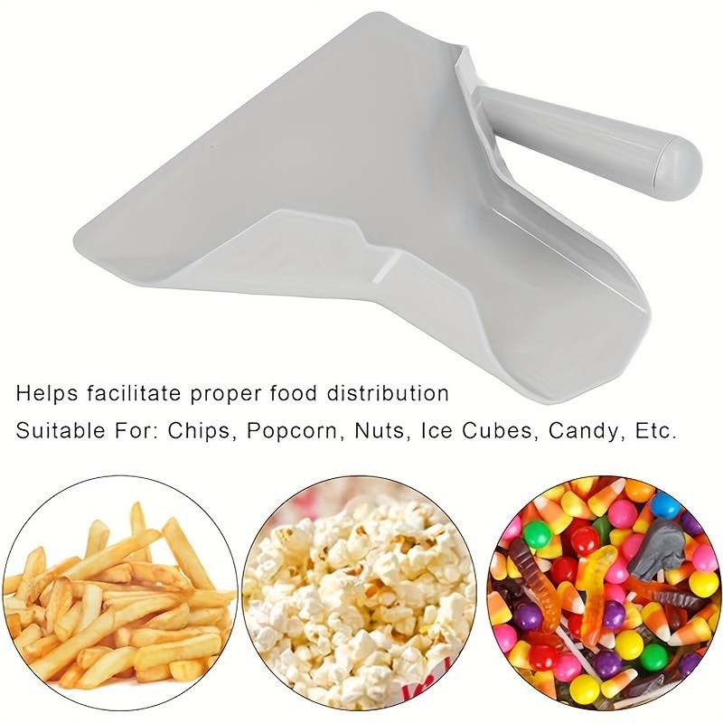 YUMIPLUS Durable Plastic French Fry & Popcorn Server  Easy-Grip Snack Scoop for Home & Restaurant Use