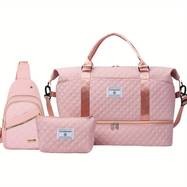 EONOTHEM Three-Piece Travel Set Handheld Travel Bag + Toiletry Bag + Chest/Shoulder Bag