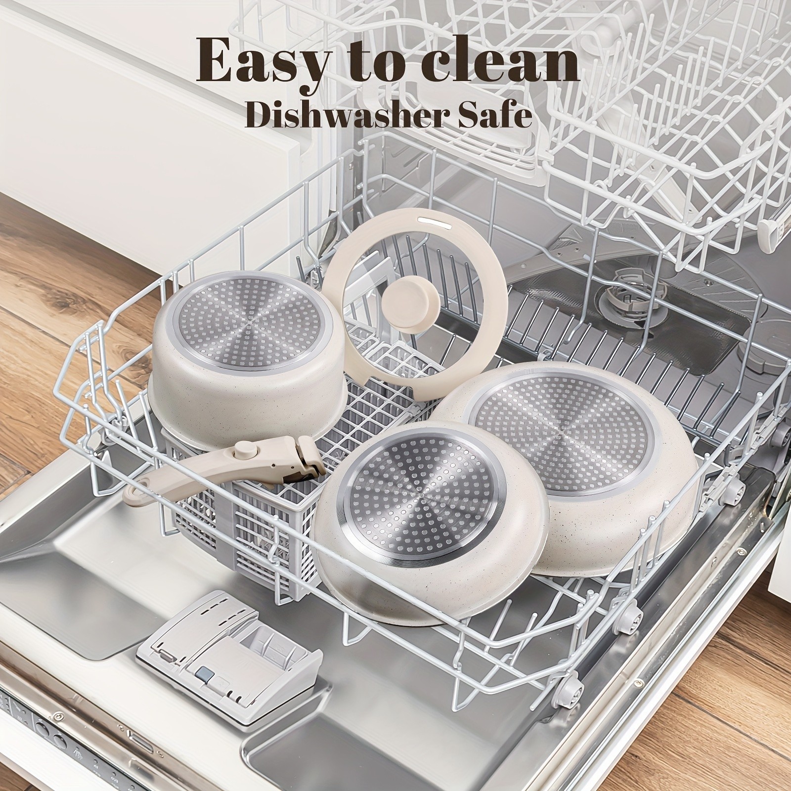 KPXSIAION Cookware Set with Detachable Handle  Modern Induction Nonstick Pots & Pans for Home, RV & Everyday Cooking