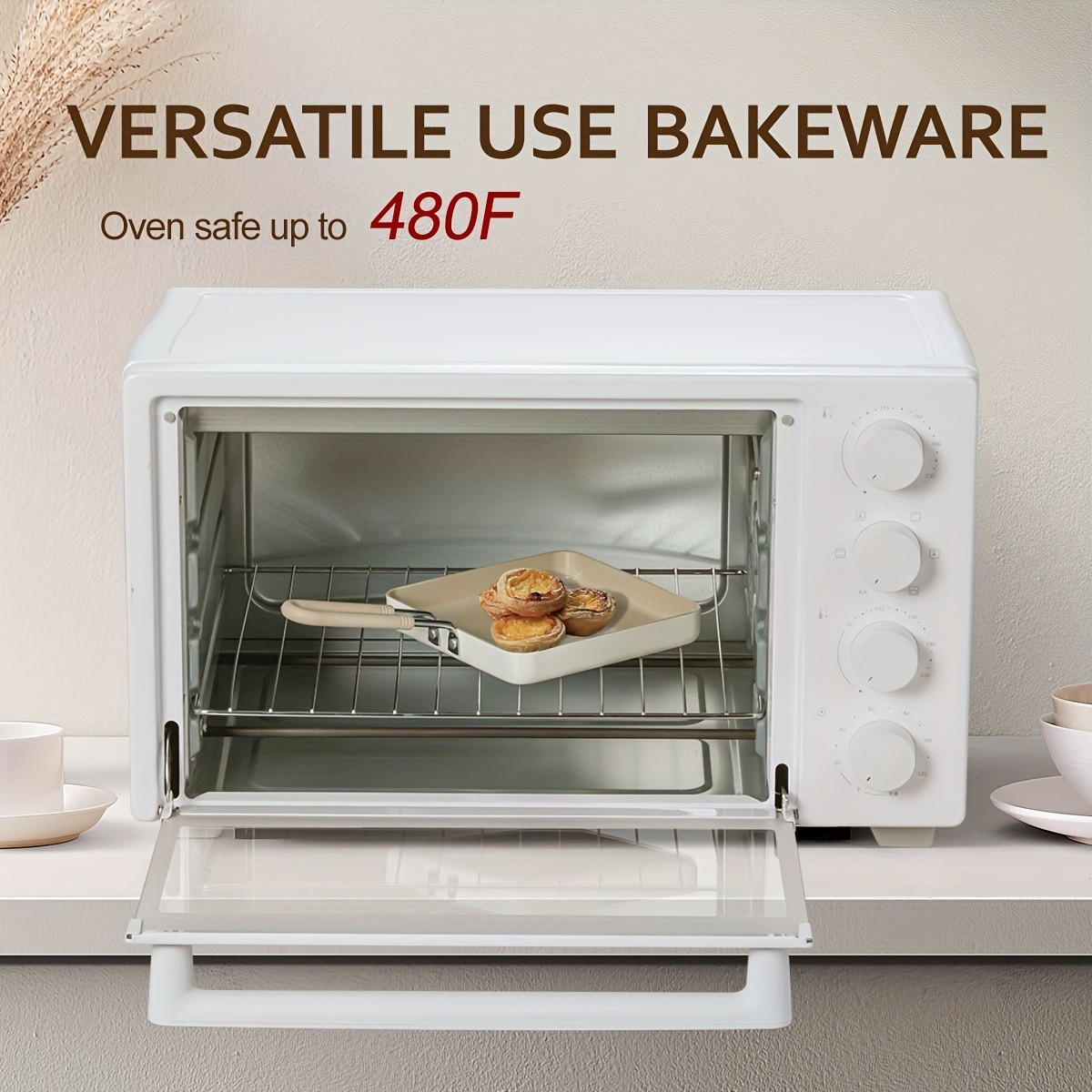 KPXSIAION Mini 6-Inch Square Griddle Pan PFAS/PFOA-Free Nonstick Pan for Pancakes, Searing & Baking