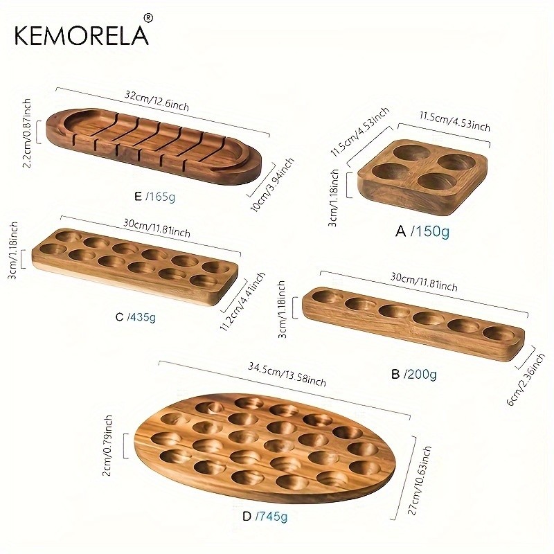 KEMORELA Wooden Egg Storage Box  Multi-Compartment Egg Holder Tray for Home Kitchen Organisation