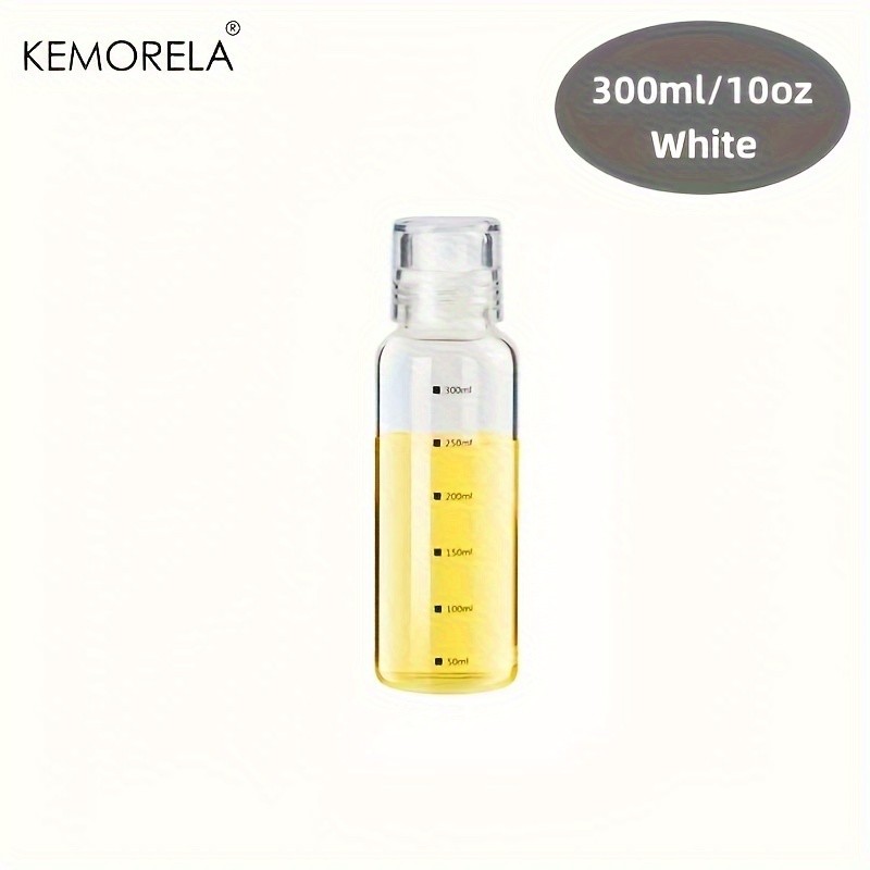 KEMORELA Graduated Glass Oil Dispenser Bottle  PVC-Free Measurement Bottle for Cooking Oil, Soy Sauce, Honey & More