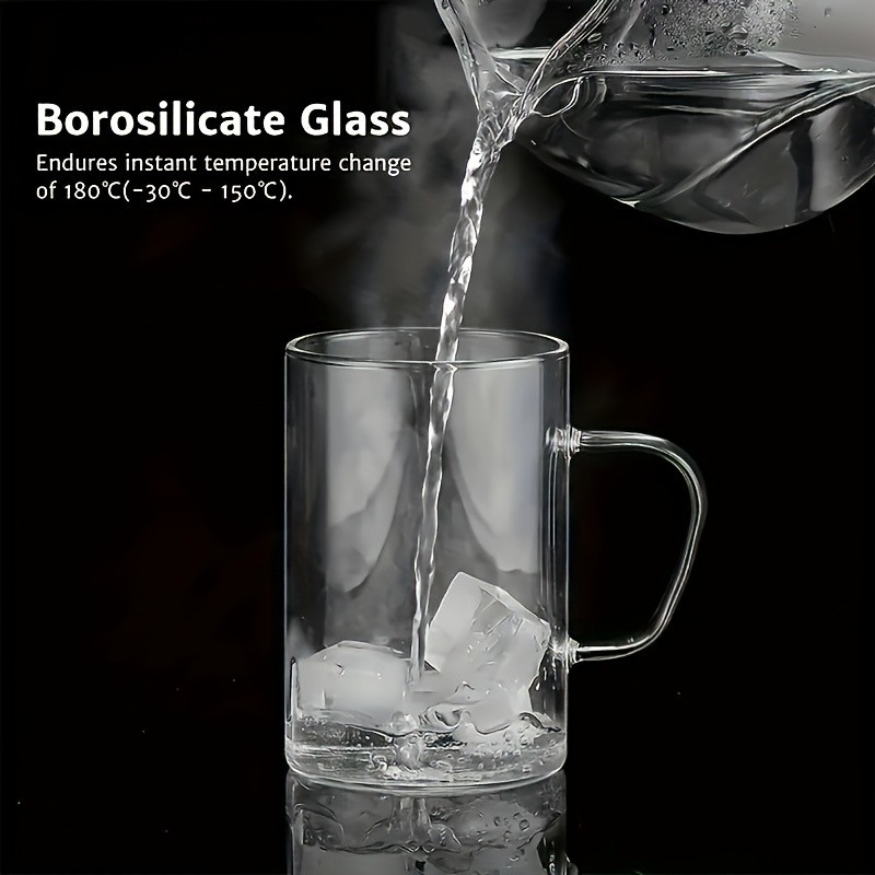 KEMORELA Heat-Resistant Borosilicate Glass Tea Mug (16.13oz)  Stainless Steel Infuser & Lid for Loose Leaf Tea