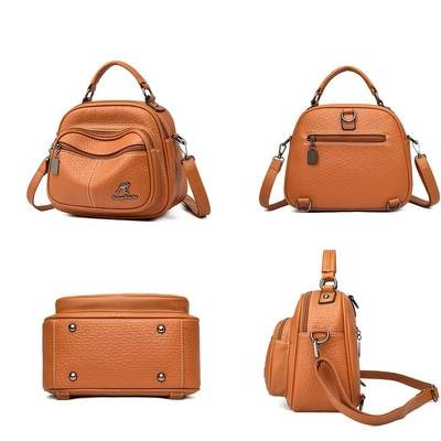 OGEHUAFEE Womens Elegant Mini Backpack Premium PU Crossbody/Backpack Hybrid with Kangaroo Logo & Tassel Accents