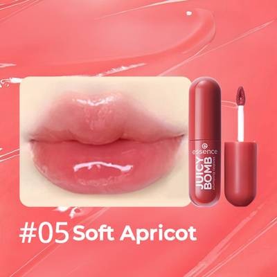 essence JUICY BOMB Plumping Lipgloss Shade #05 & #07 (Christmas Gift Set) Glossy Finish Volumizing Smooth Liquid Formula Suitable for All Skin Types