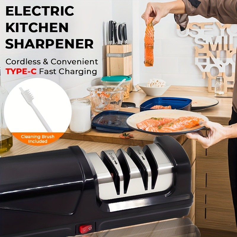 iWhale BLACK SAMURAI Pro Sharpener with Angle Clip & Dual-Mode  Precision Sharpening Power for Every NZ Kitchen