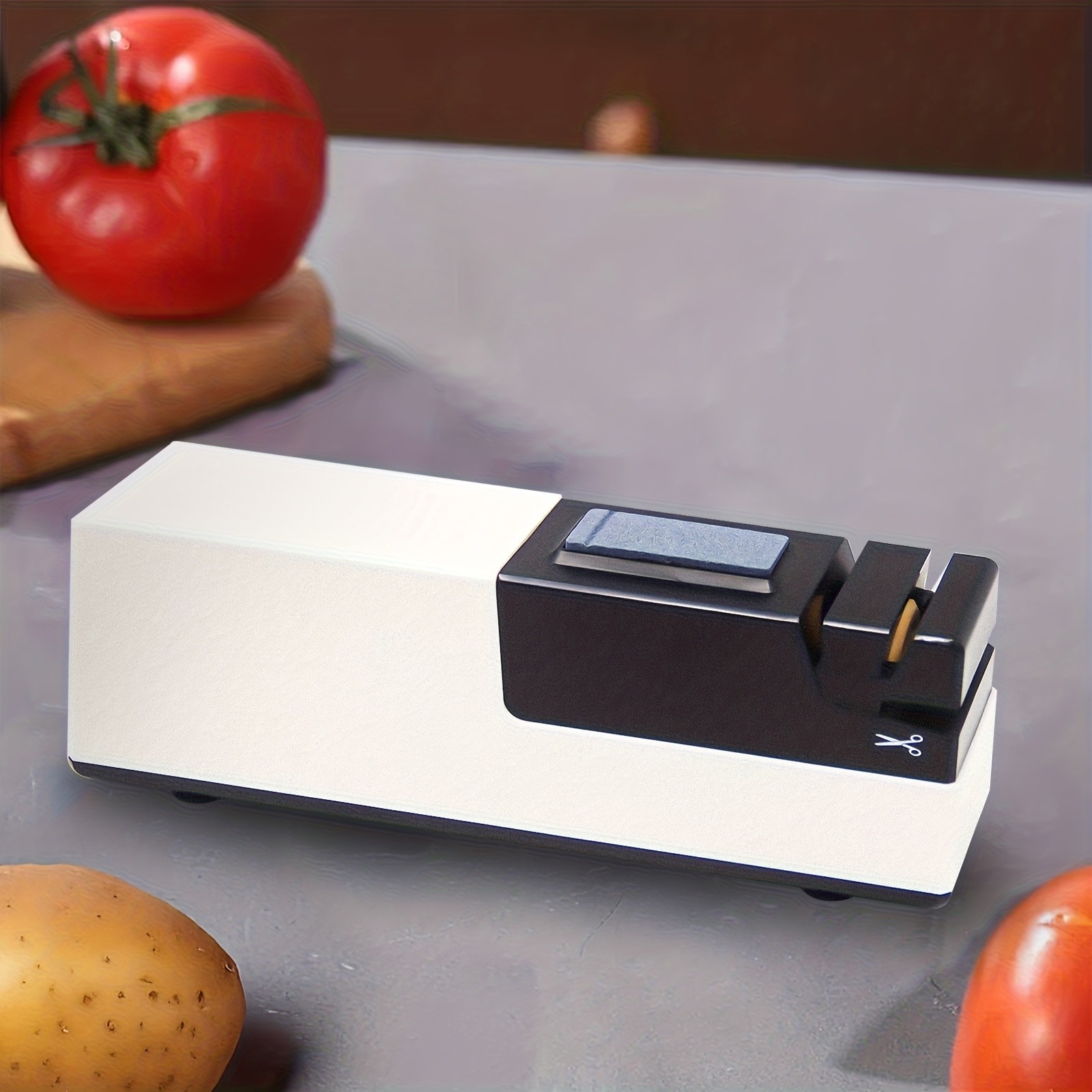 iWhale Electric Kitchen Sharpener 1300mAh USB Rechargeable Automatic Sharpening & Polishing for Effortless Knife Restoration